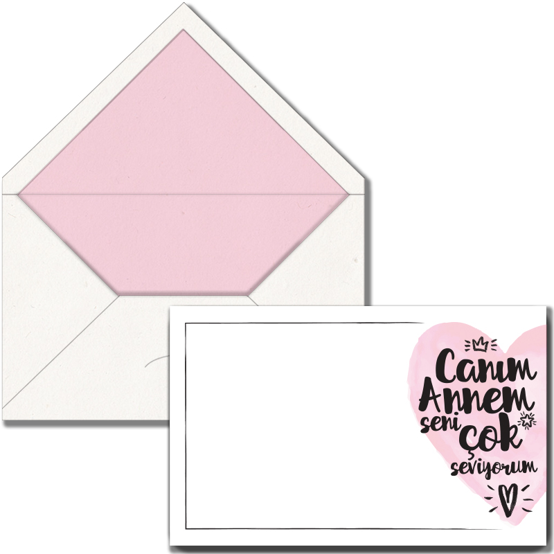 Anneler Günü Kalpli Not ve Tebrik Kartı İstanbul - Greeting Card Anneler Günü Kalpli Not ve Tebrik Kartı İstanbul - Greeting Card