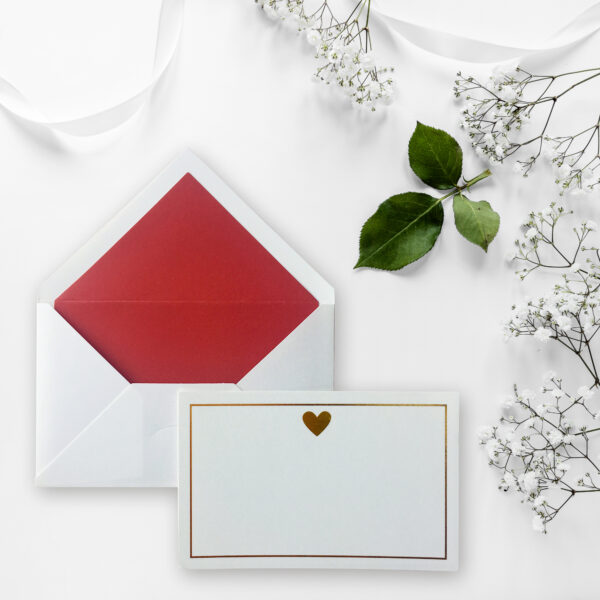 Yaldız Baskılı Kalpli Tebrik Kartı İstanbul - Greeting Card