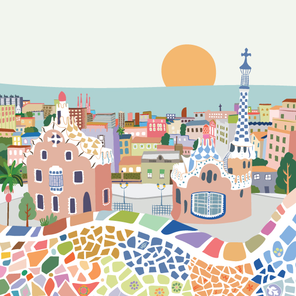 barselona illüstrasyonu
